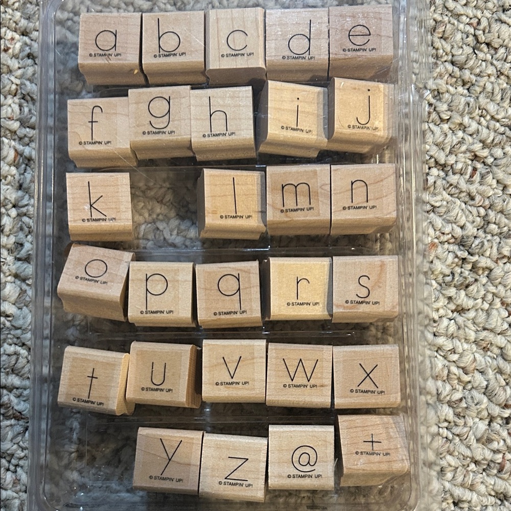 Lowercase Alphabet Wood Stamp Set - Alphabet lower Stampin' Up! - Natural Wood